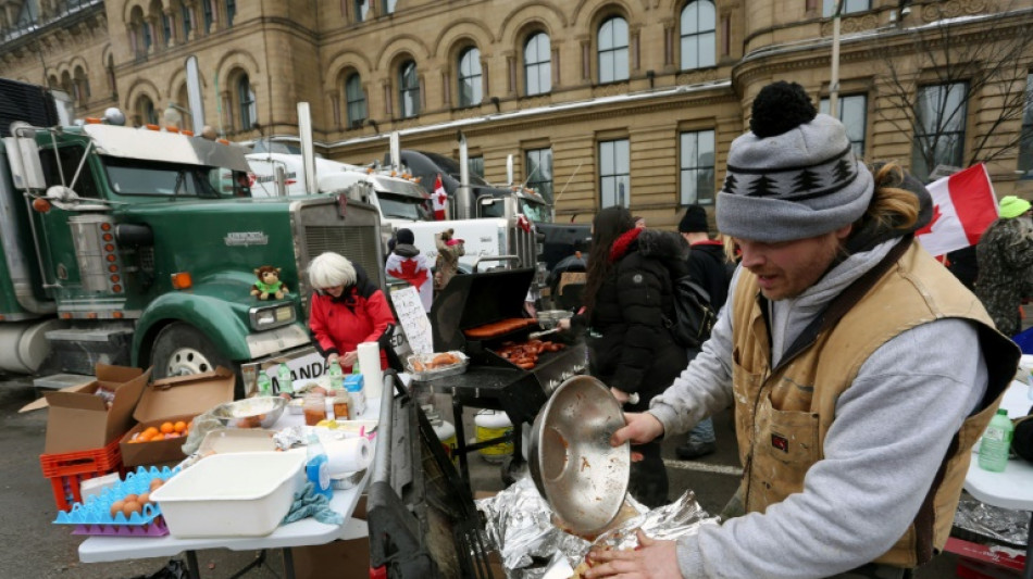 A Ottawa, la logistique bien rod&eacute;e des manifestants 