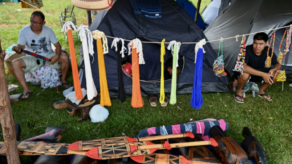 Ind&iacute;genas llegan a Brasilia en reclamo por tierras