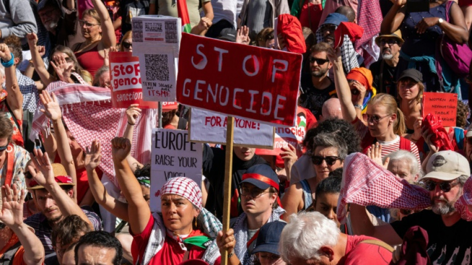 Importante movilización de apoyo a los palestinos en Bruselas